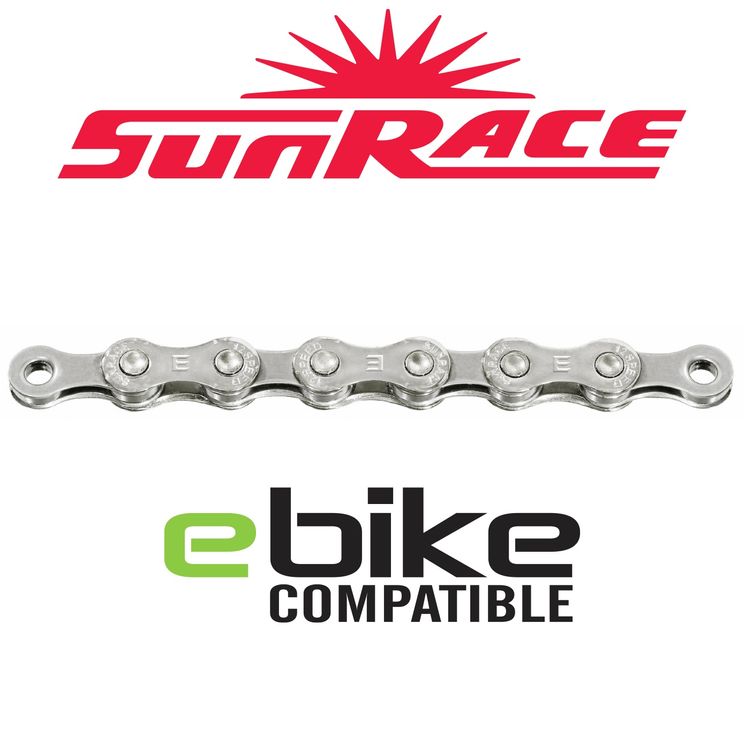 Collar Sunrace E -Bike - 12 Velocidad - Plata - 138L