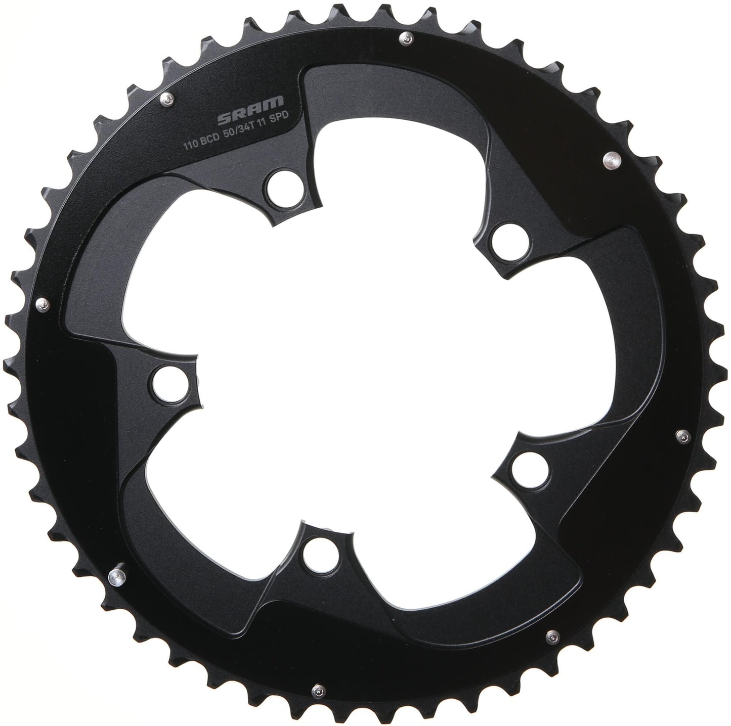 Sram Chain Ring Roaddoub. 50t alu f. Nero rosso