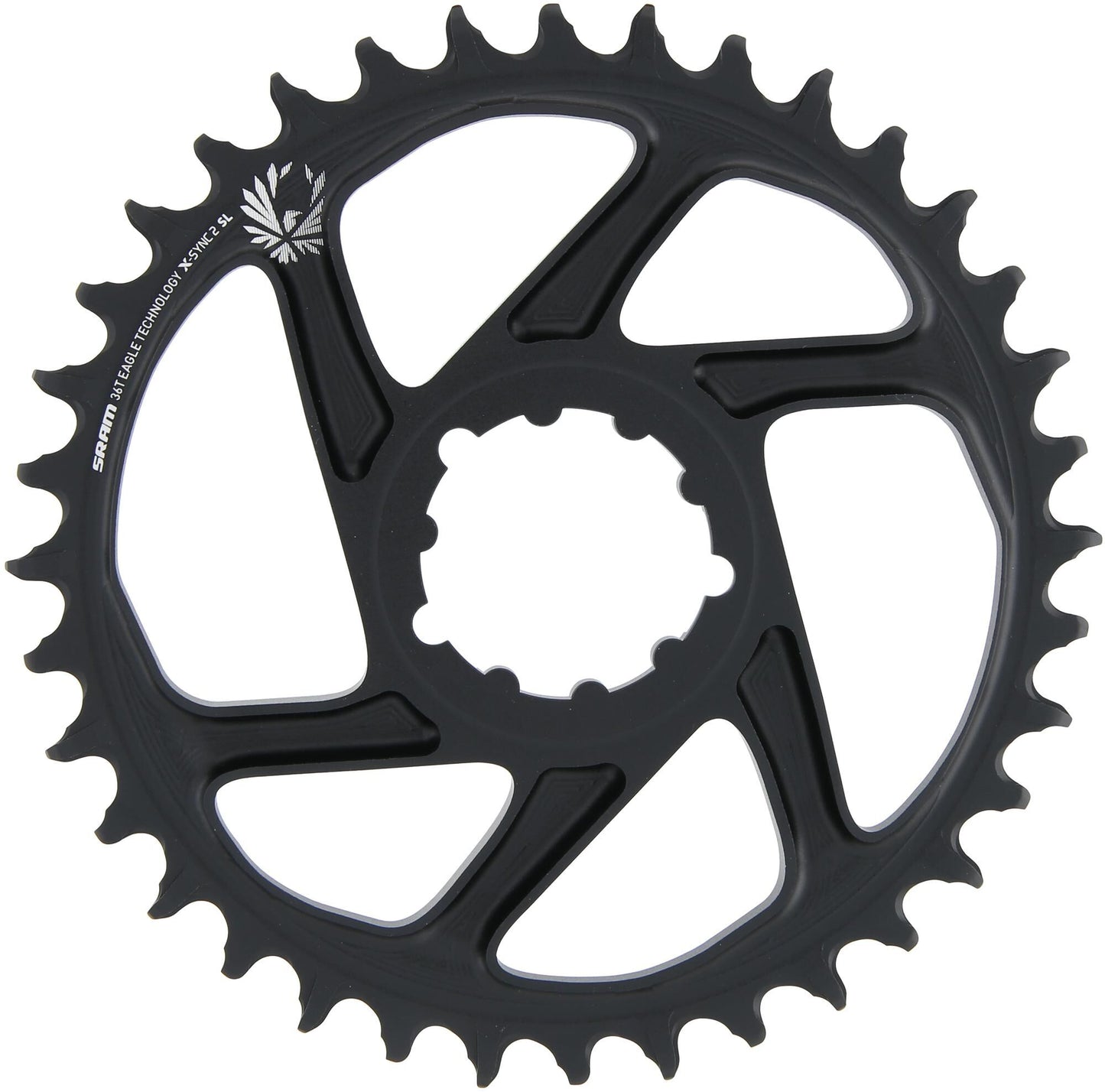 Anello a catena Sram X-Sync2 SL 36 Denti ALU NERO