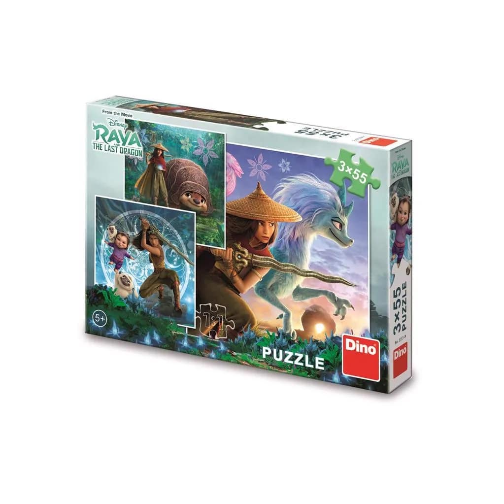 Disney puzzle raya e amici 3 x 55 pezzi