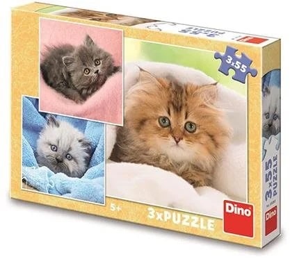 Puzzle cuccioli carini 3 x 55 pezzi