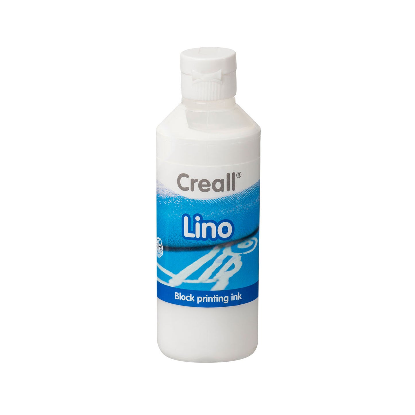Pintura de blockprint de lino creall blanco, 250 ml