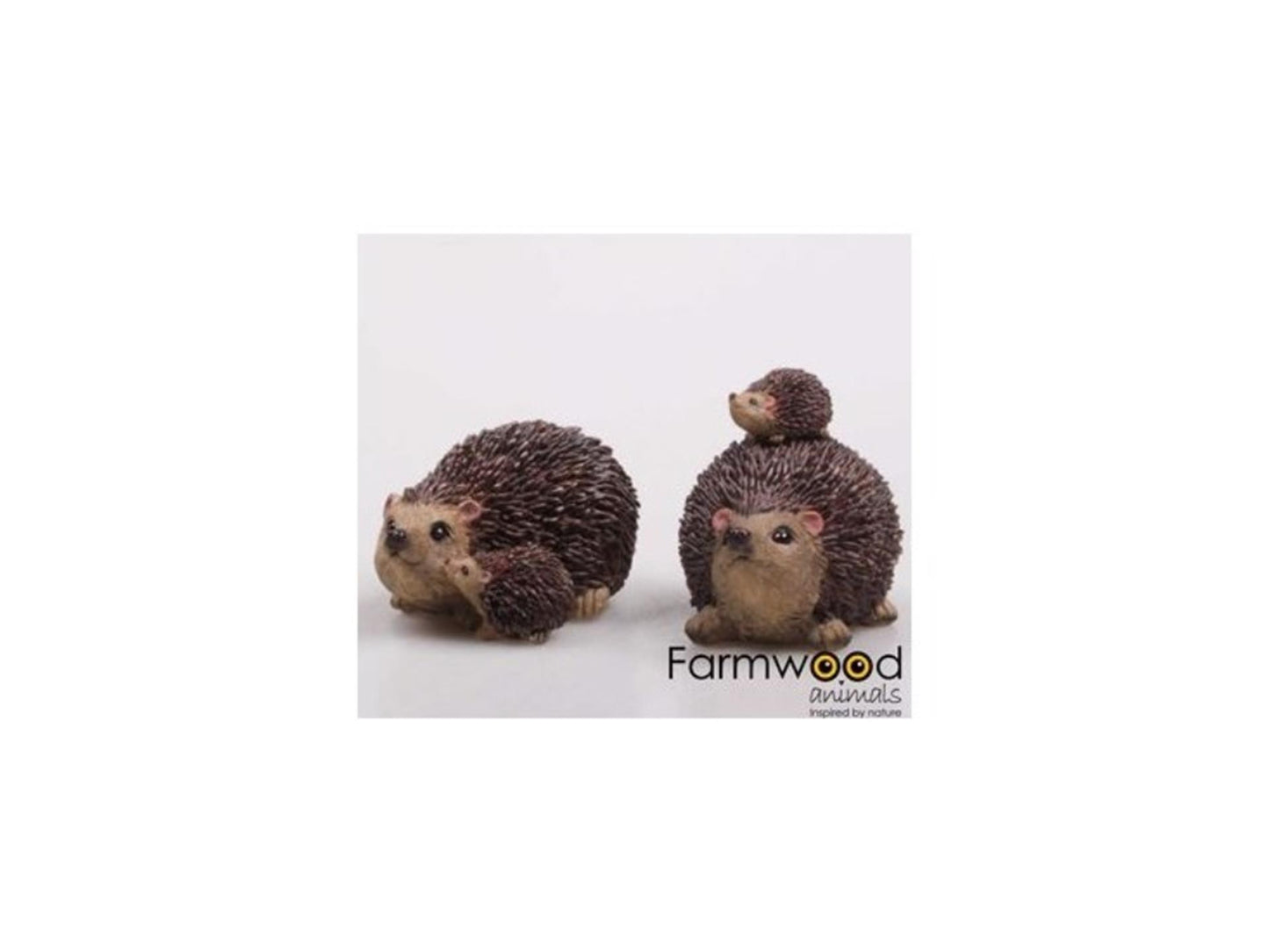 Estatua de jardín animales Farmwood erizo con niño 10x7x8 cm