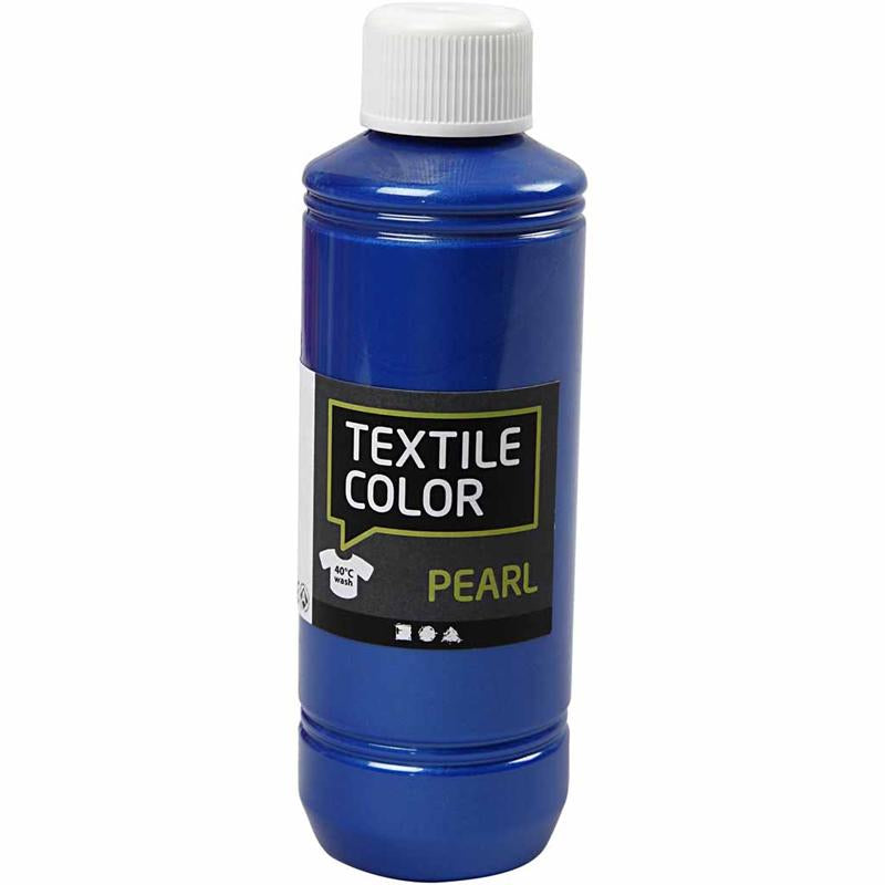 Creativ company color textil, nácar, azul, 250 ml 1 botella