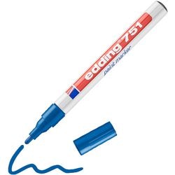 Pennarello a vernice edding 751 blu punta tonda 1-2 mm