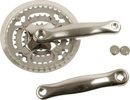 Crankset 7 8-velocità | 42-32-22t | Argento | -3 mm