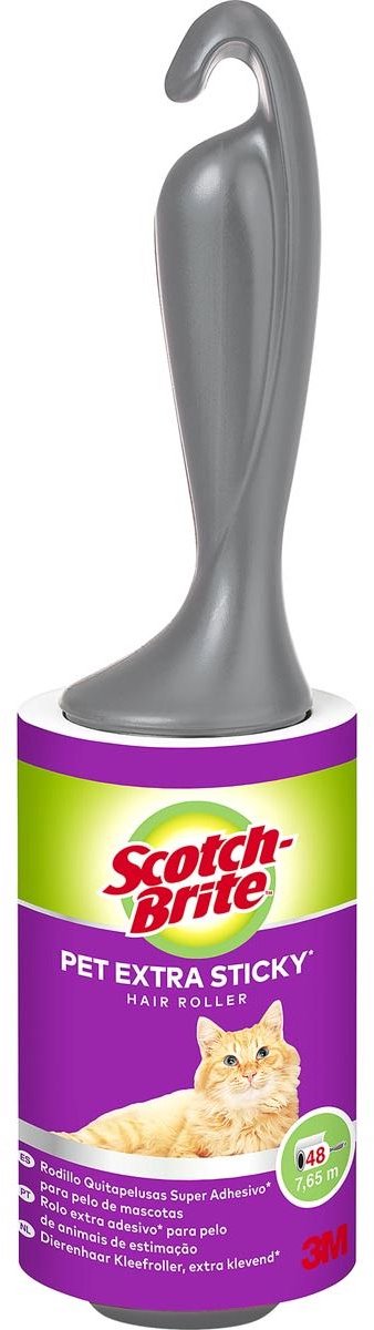 Scotch brite pluizenkleefroller | extra klevend voor dierenhaar | 48 vellen