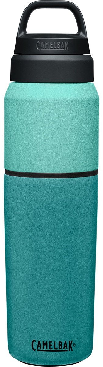Camelbak multibev vacuum rvs - waterfles met afneembare koffie theebeker - 650 ml + 500 ml - groen groen (coastal lagoon)