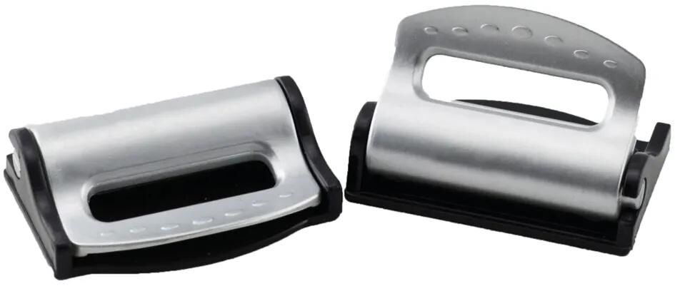 Coppia di tappi per cintura di sicurezza HP, argento nero