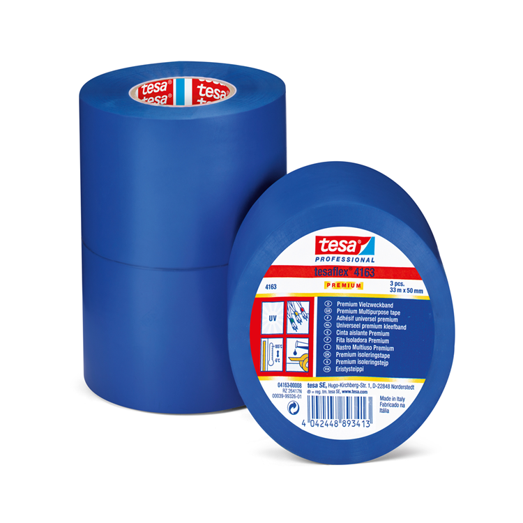 Tesa professional 1069923 - tesaflex 4163 nastro in PVC plastificato premium 3 pezzi | 2 pezzi