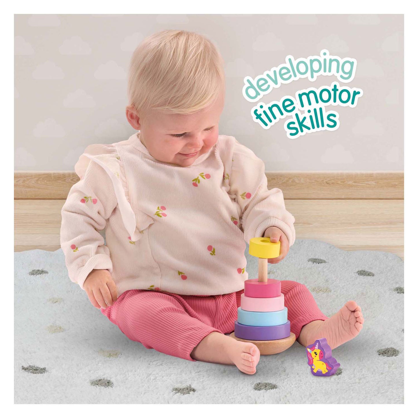 SES Wooden Stack Tower Unicornio