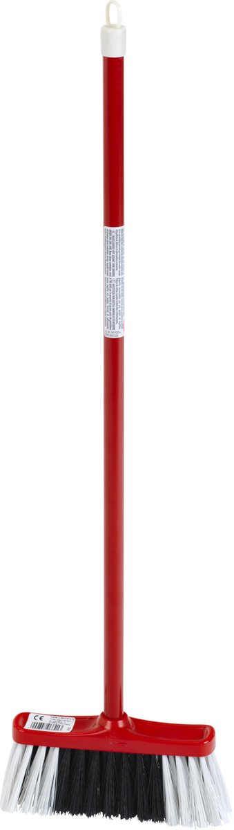 Scopa per bambini Klein Toys - 18x4,5x61 cm - setole in plastica bianca e nera di alta qualità - rossa