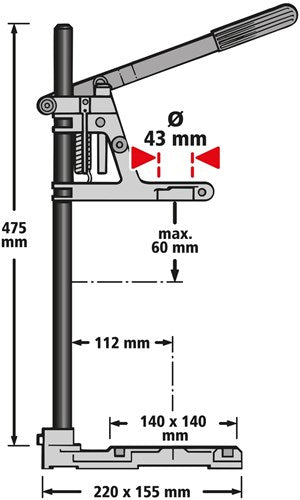 Wolfcraft Wolfcraft trapano si trova 23x16 cm 3406000