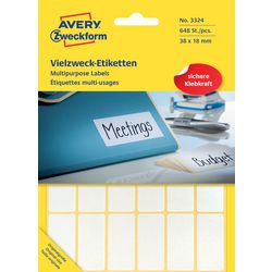 Etichette multifunzionali Avery 3324 bianche 648 pezzi