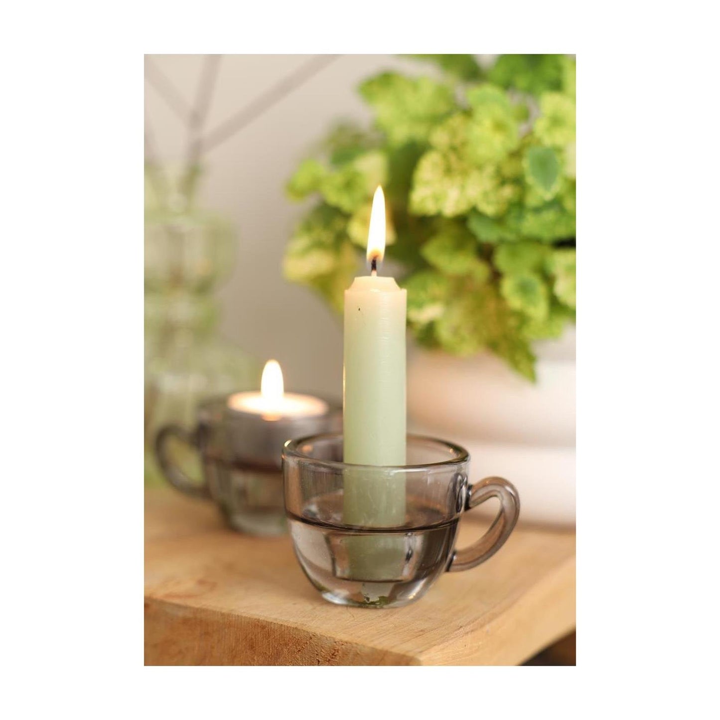 Portacandele Ideas 4 stagioni grigio caffè ø8xh5cm