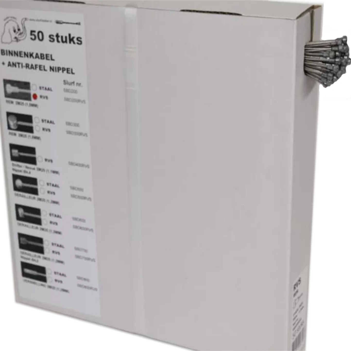 Par de cable interior por 50