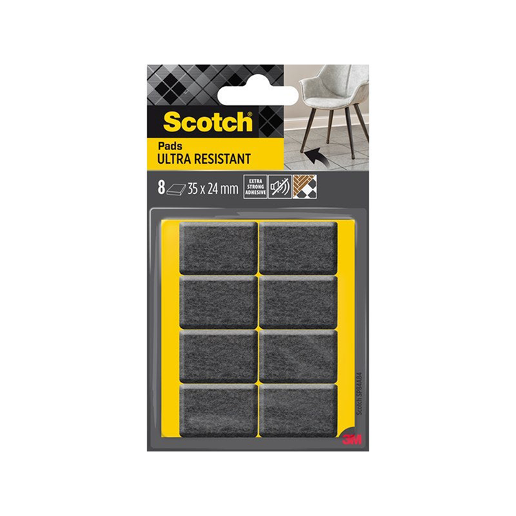 3m 1070707 - feltrini scotch®ultra resistenti autoadesivi grigio bianco 35m | 11 pezzi