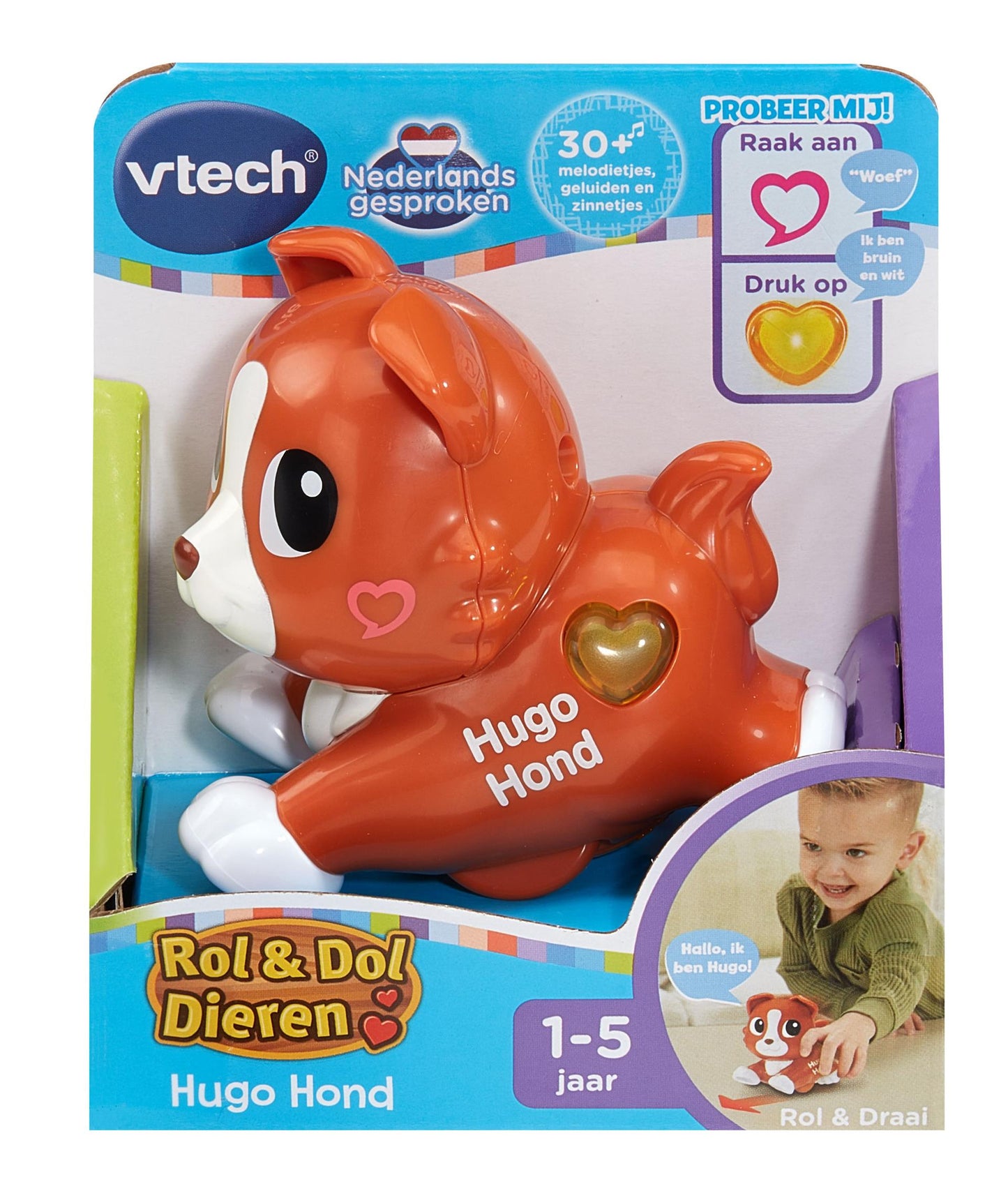 Papel vtech y perro dol hugo