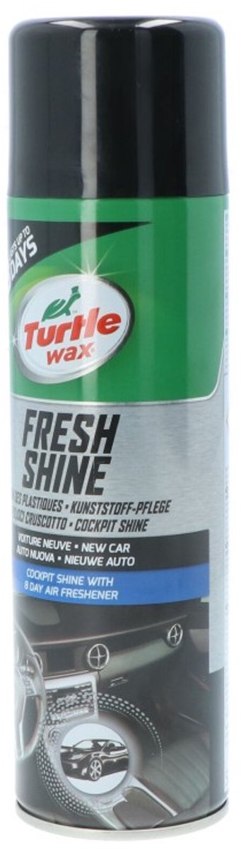 Turtle Wax GL Fresh Shine Auto Nuova - ridona brillantezza velocemente e facilmente - per tutte le parti in plastica - antistatico a lunga durata - respinge polvere e sporco - 500ml