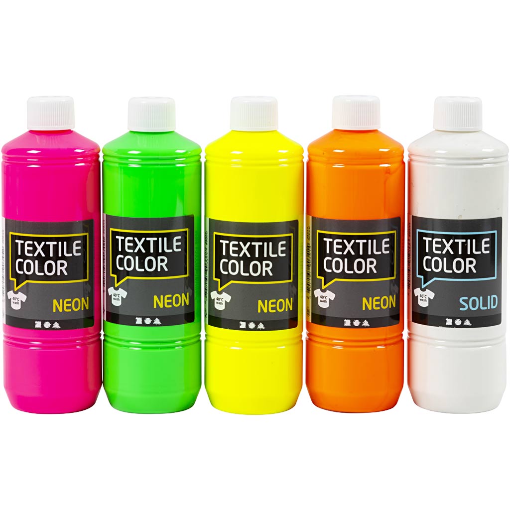 Pintura textil semi-cubierta de color textil de la empresa de creativ, 5x500ml