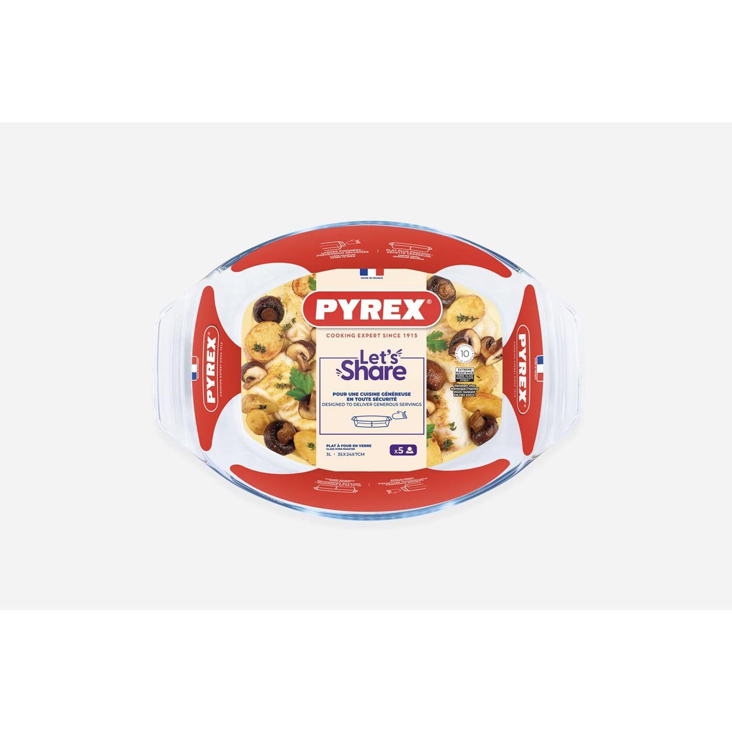 Teglia Pyrex ovale 35 x 24 cm 2,8 l