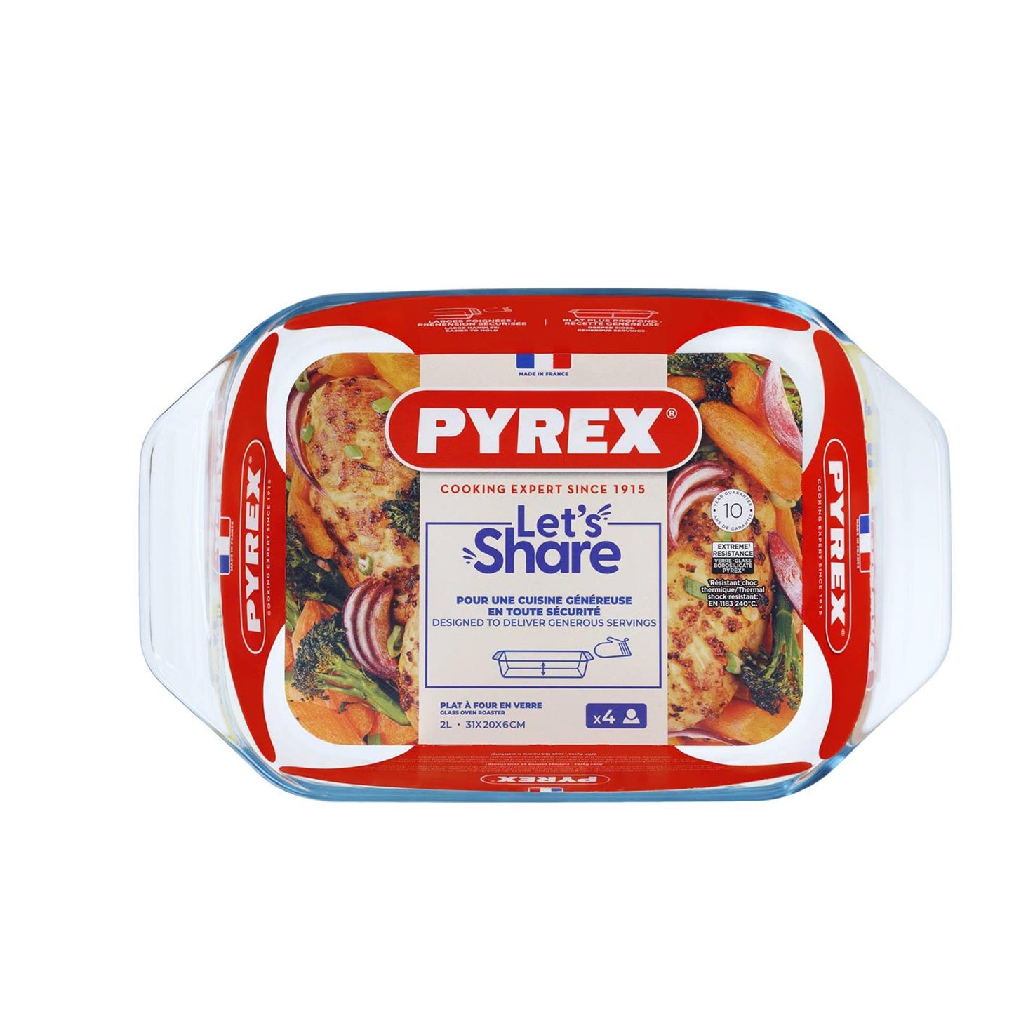 Pyrex irresistibile tesura rettangolo 2,2 litri 31x20 cm