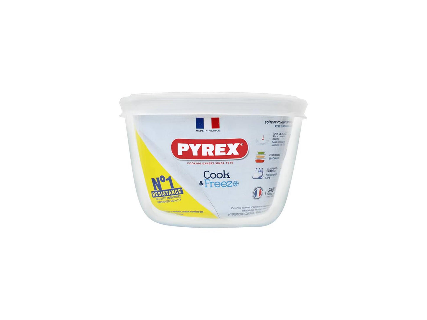 Pyrex ronde schaal 0,6 l (ø 12 cm) met vershouddeksel
