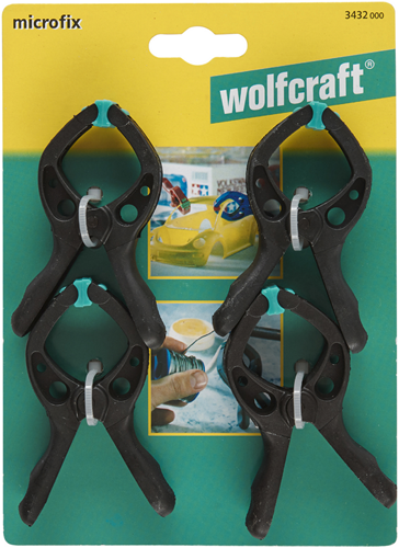 Microfisso Wolfcraft | morsetti a molla | 4 pezzi - 3432000