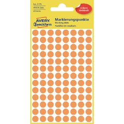 Puntos de marcado avery 3178 naranja flúor 8mm