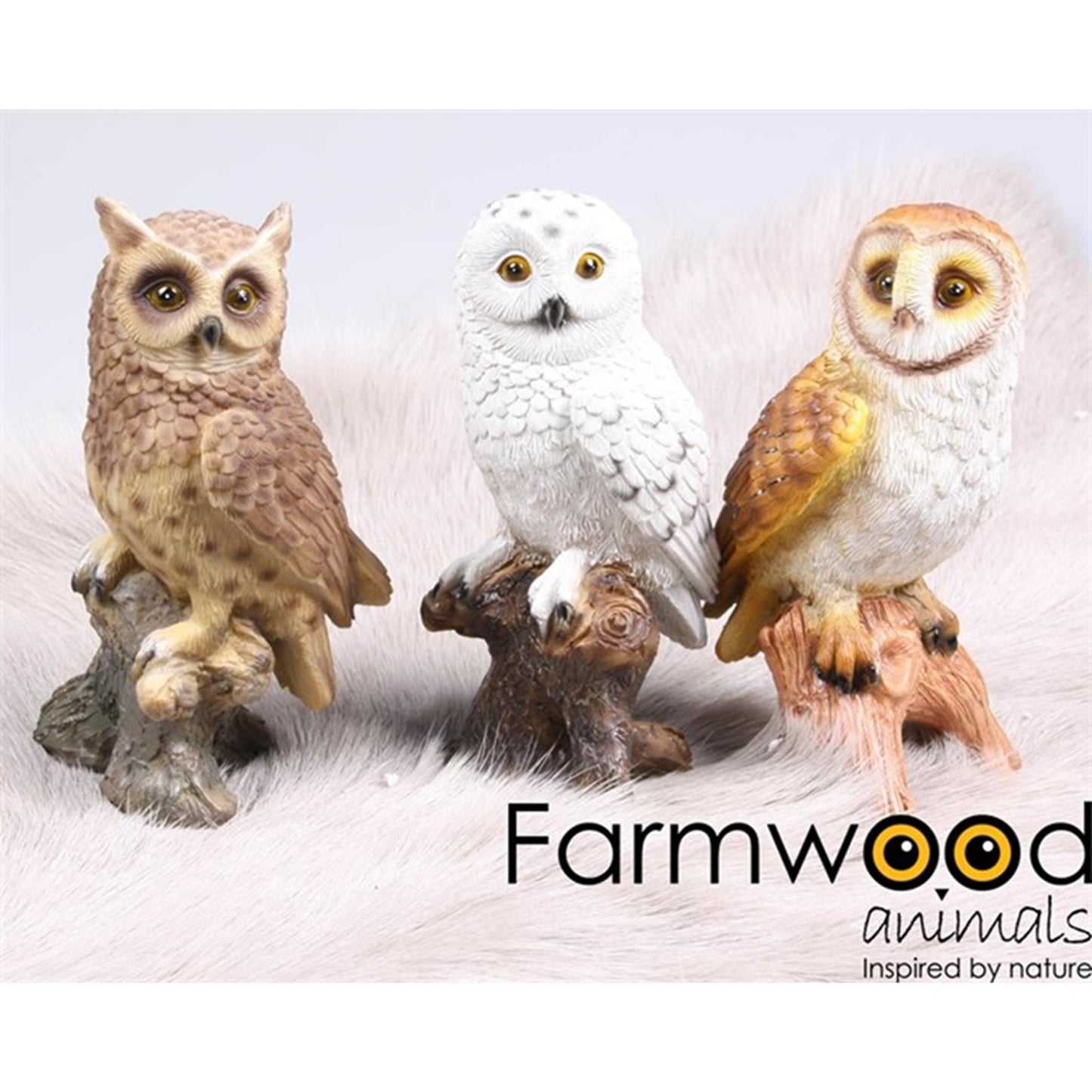 Estatua de jardín animales Farmwood búho 19 cm