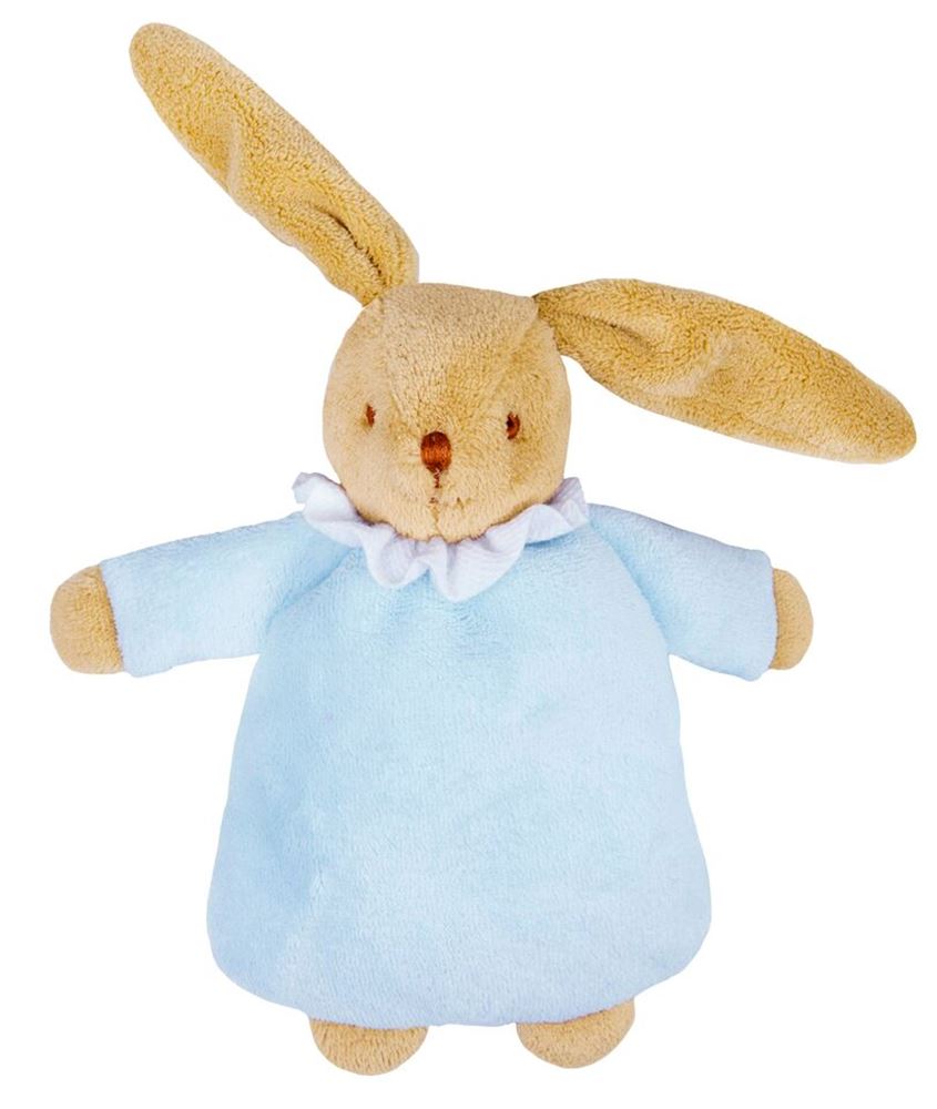 Tenero sonaglio di coniglio azzurro 19 cm