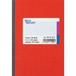 Taccuino König Ebhardt A6 a quadri rosso