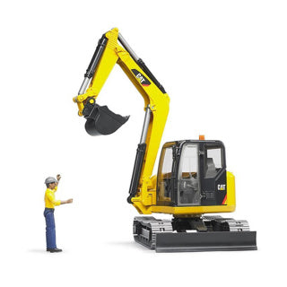 Bruder Cat Mini Escocator con lavoratore