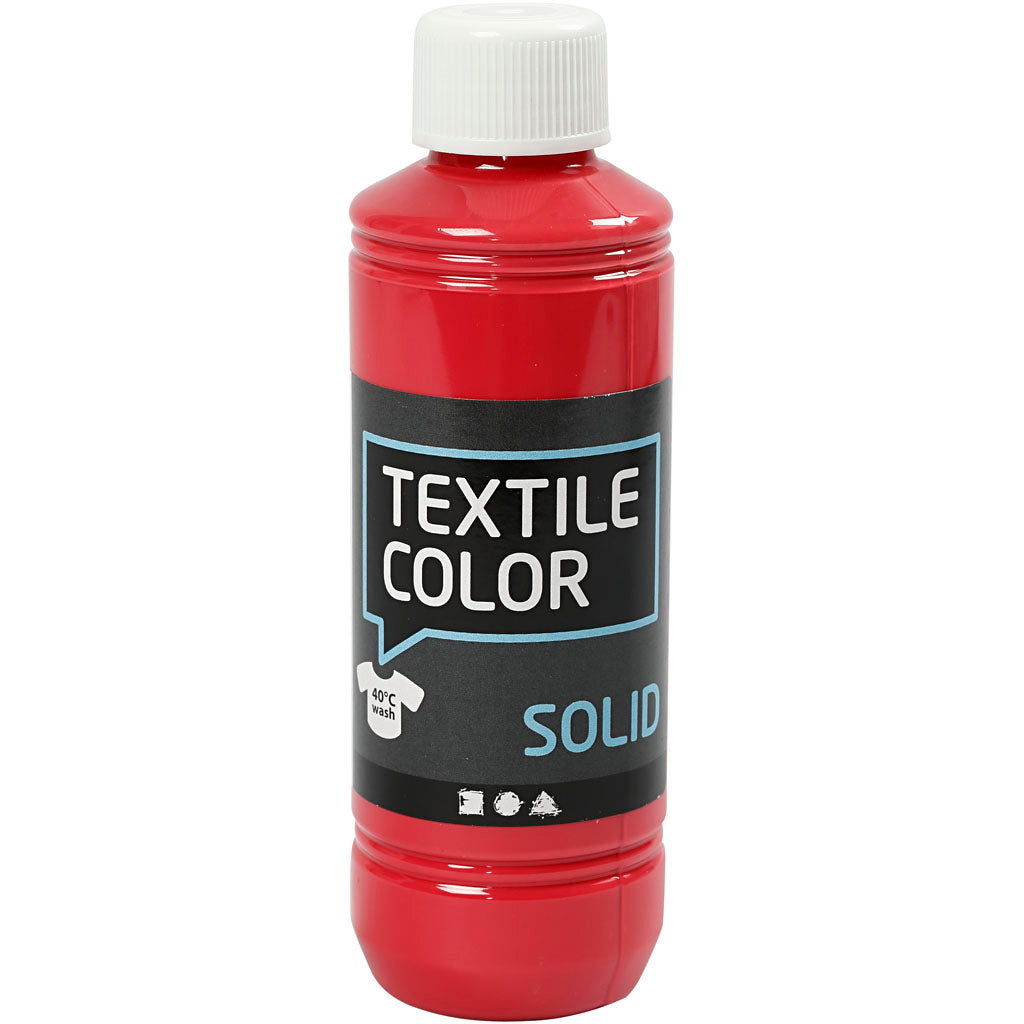 Creativ empresa textil color cubierta pintura textil roja, 250 ml