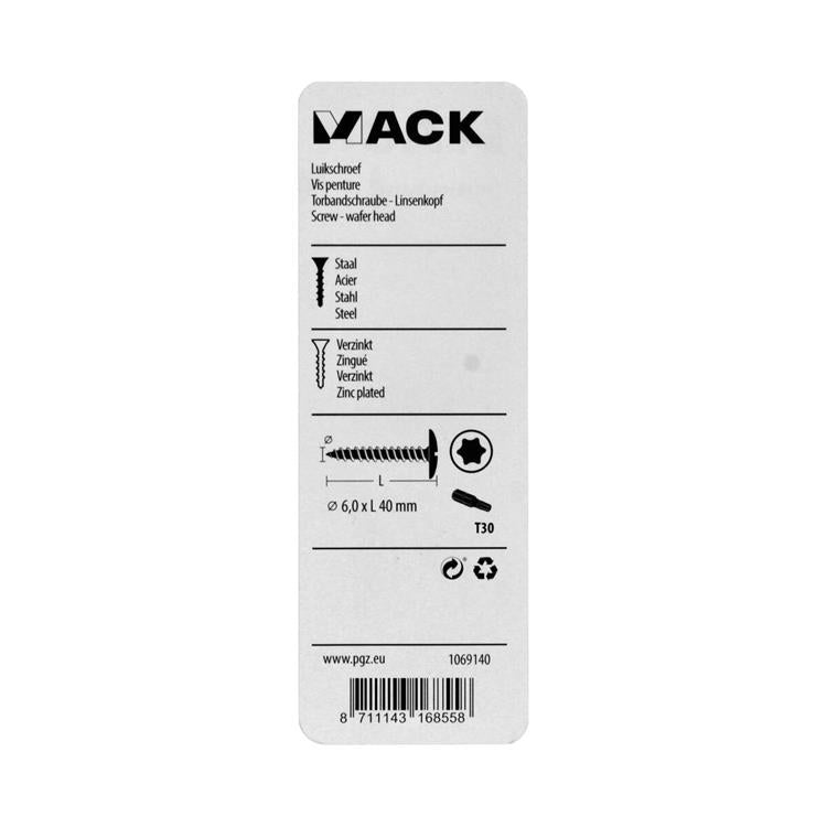 Mack 1069140 - vite per boccaporto blu zincata 6,0 x 40 mm 8 pz | 5 pezzi