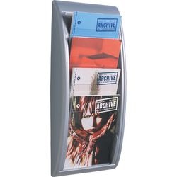 Portafolletos de pared paperflow 406135 a4 plateado
