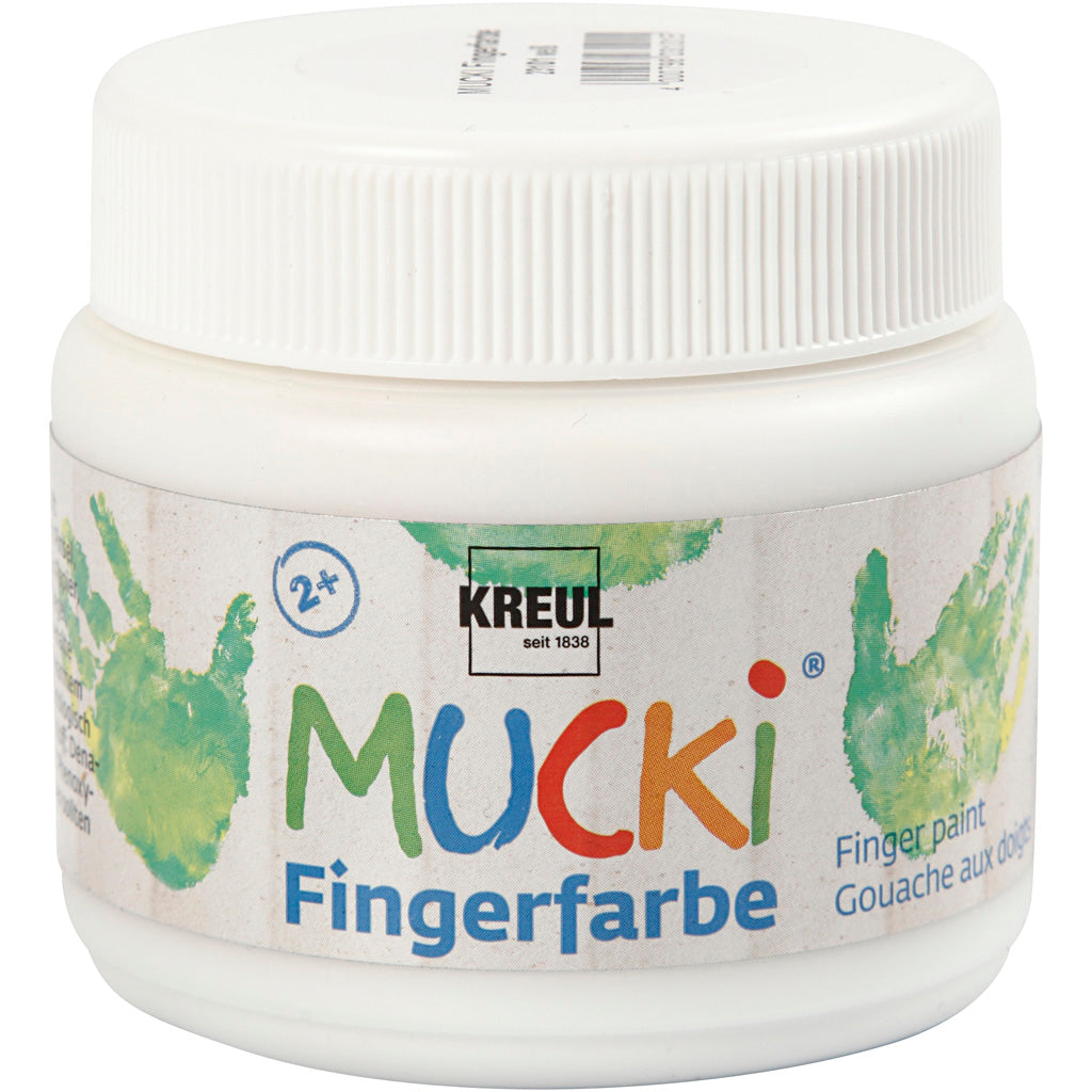 Creative Company Mucki Finger Paint White, 150 ml