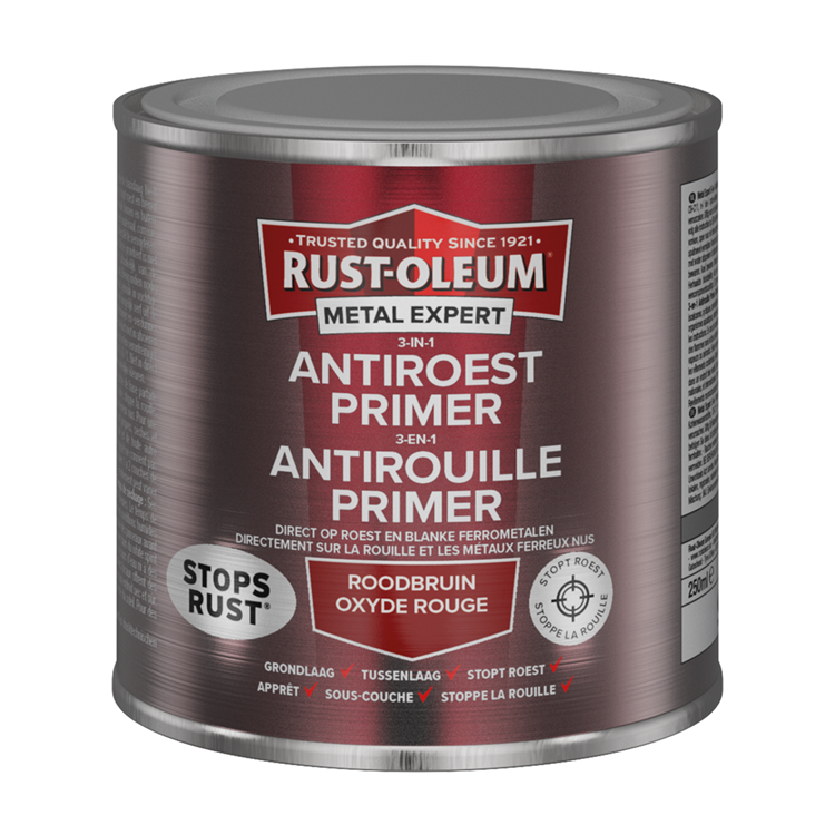 Rust-oleum 1071410 - Imprimación antioxidante 3 en 1 -250m marrón rojizo | 1 pieza