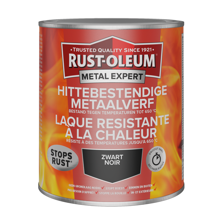 Rust-oleum 1071384 - pintura para metal resistente al calor 750ml negro | 1 pieza