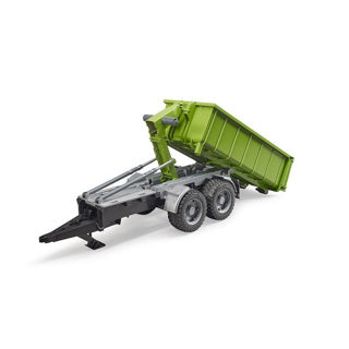 Bruder Trailer con sistema de brazo de gancho para tractores