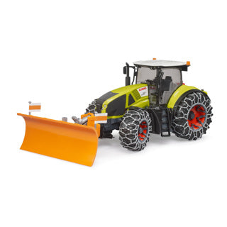 Bruder Tractor Claas Axion 950 con catene di neve e Team Magazine