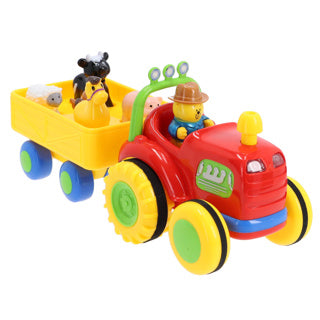 Tractor Preskool con animales en remolque con sonido | 2 piezas