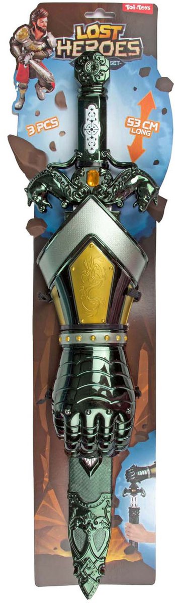 Toi-toys ha perso Heroes Dress Set Knight con spada e mano, 53 cm