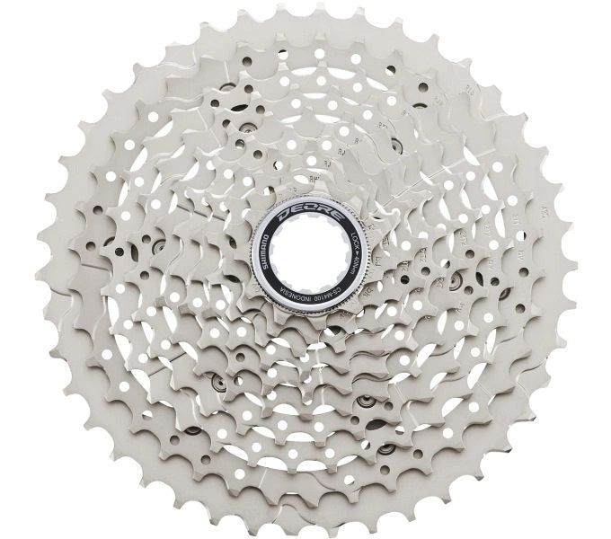 Cassetta Shimano 10 Speed Deore CS-M4100-A 11-42T-Silver-Workplace Packaging