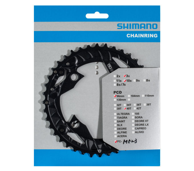Shimano - Cadena Top 40T FC -MT500 FC -M523 (AN) 10 Velocidad - Negro