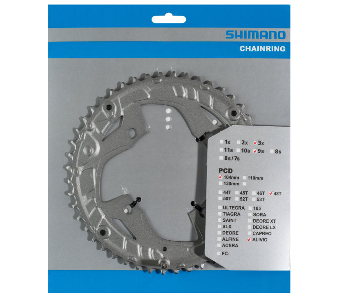 Shimano Chain Top 48 Tands Alivio FC-T4060 a 9 velocità d'argento