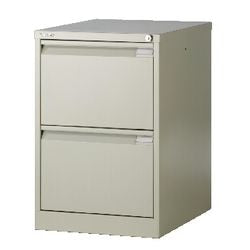 Archivador colgante con 2 cajones, cerradura de cilindro bisley, beige