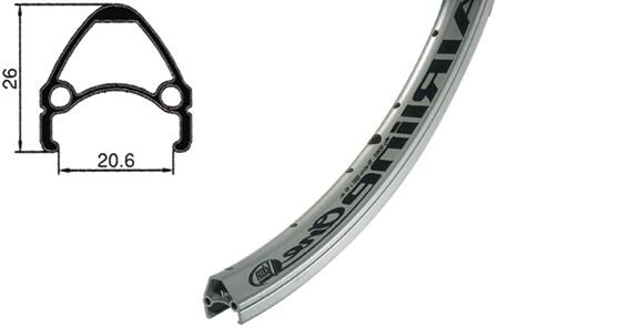 RADI Cycling Rodi Relg Airline 1 AL 6063 RODI Airline 1 Alu DV 19-406 36H SIL.