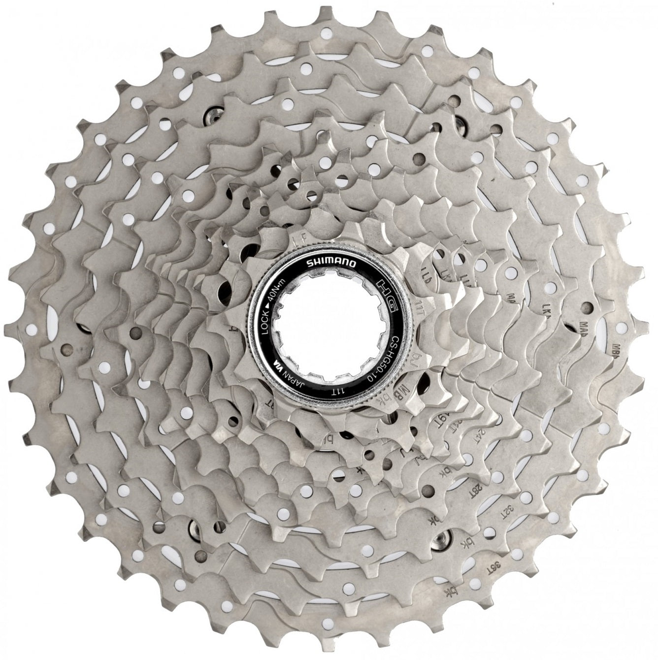 Cassette Shimano 10 Speed Deore CS-HG50 11-36T (Embalaje del lugar de trabajo)