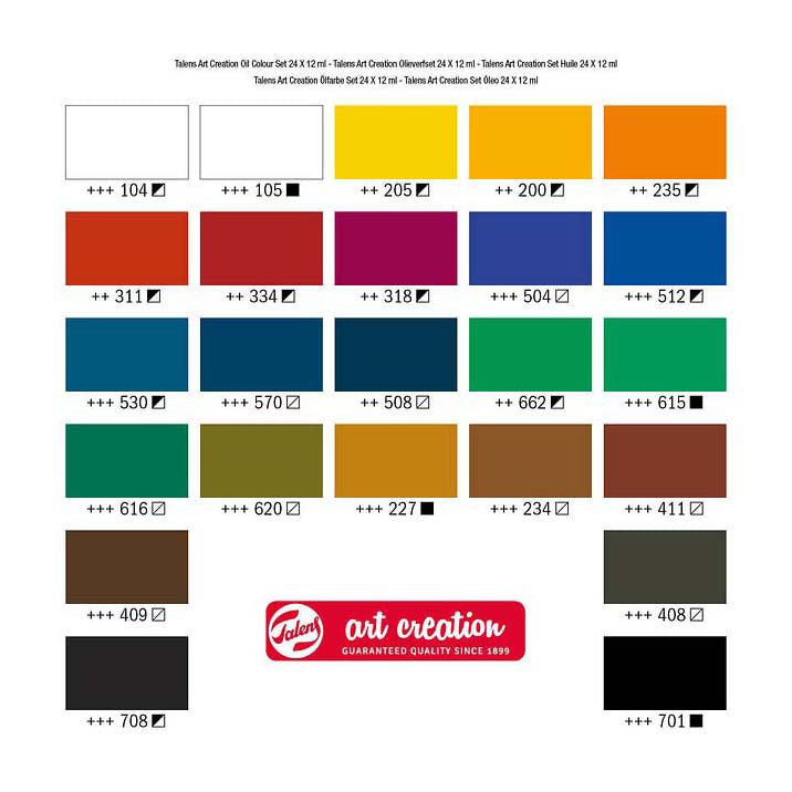 Talens Art Creation Oil Paint Set 24x12ml